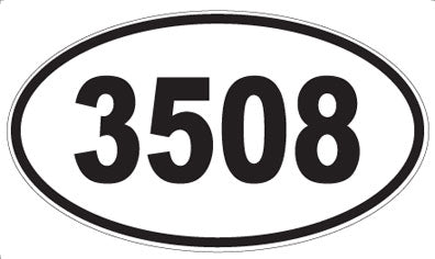 3508 - Oval Sticker