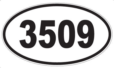 3509 - Oval Sticker