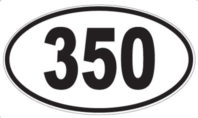 350 - Oval Sticker