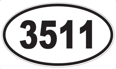 3511 - Oval Sticker