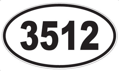 3512 - Oval Sticker