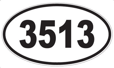 3513 - Oval Sticker