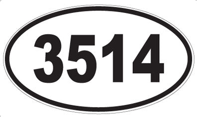 3514 - Oval Sticker