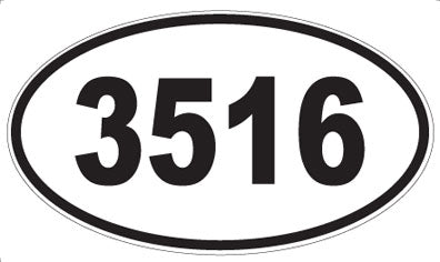 3516 - Oval Sticker