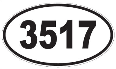 3517 - Oval Sticker