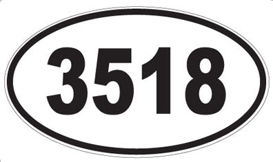 3518 - Oval Sticker