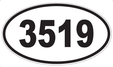 3519 - Oval Sticker