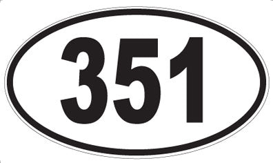 351 - Oval Sticker