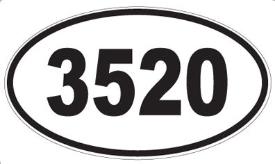 3520 - Oval Sticker