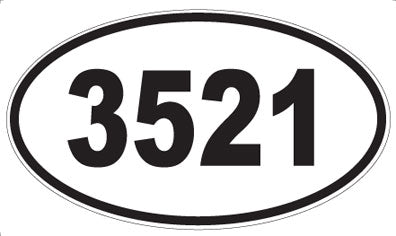 3521 - Oval Sticker