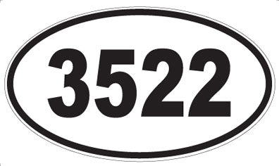 3522 - Oval Sticker
