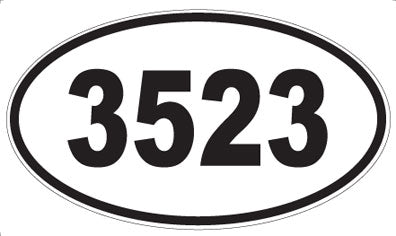3523 - Oval Sticker