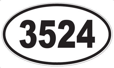 3524 - Oval Sticker