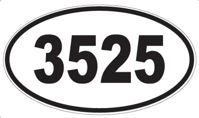 3525 - Oval Sticker