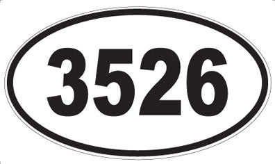 3526 - Oval Sticker
