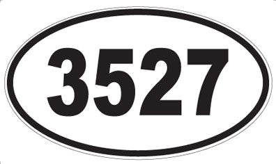 3527 - Oval Sticker