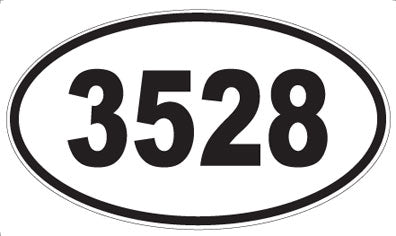 3528 - Oval Sticker