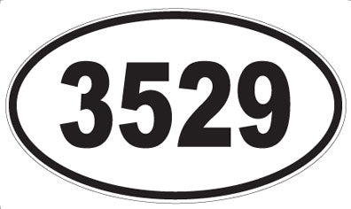 3529 - Oval Sticker