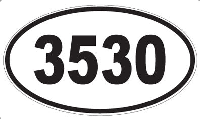3530 - Oval Sticker