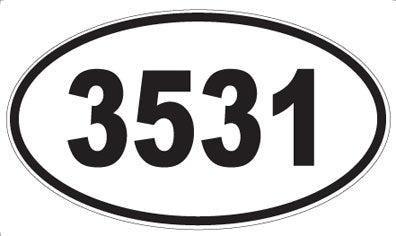 3531 - Oval Sticker