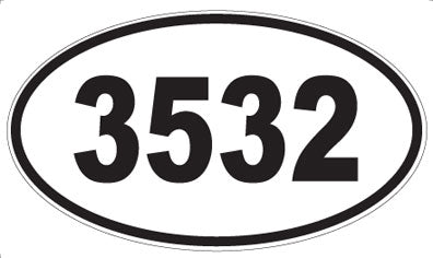 3532 - Oval Sticker