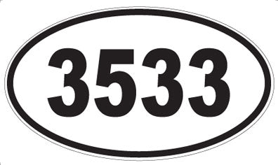 3533 - Oval Sticker