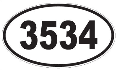 3534 - Oval Sticker