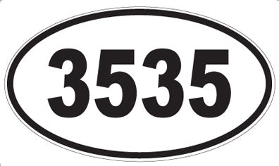 3535 - Oval Sticker