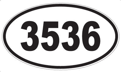 3536 - Oval Sticker