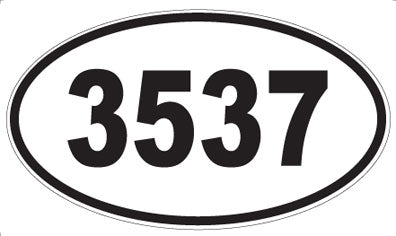 3537 - Oval Sticker