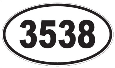 3538 - Oval Sticker