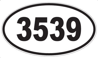 3539 - Oval Sticker