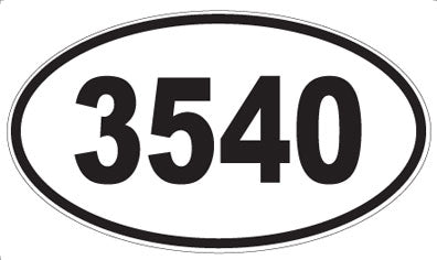 3540 - Oval Sticker