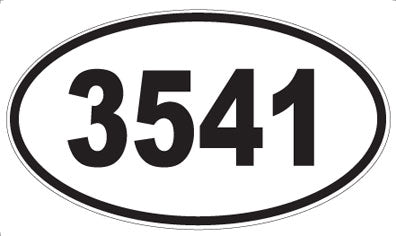 3541 - Oval Sticker