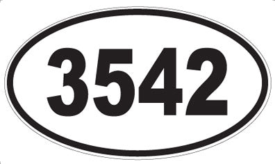 3542 - Oval Sticker