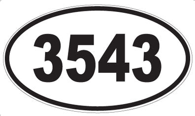 3543 - Oval Sticker