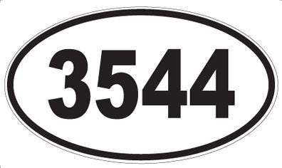 3544 - Oval Sticker