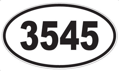 3545 - Oval Sticker
