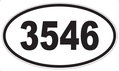 3546 - Oval Sticker