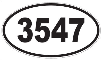 3547 - Oval Sticker