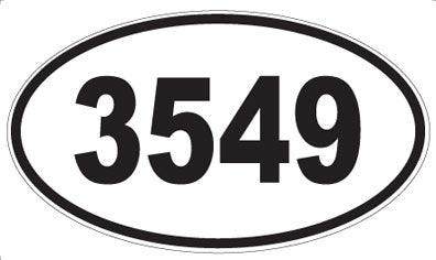 3549 - Oval Sticker