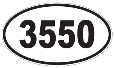 3550 - Oval Sticker