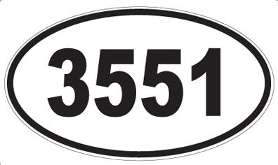 3551 - Oval Sticker
