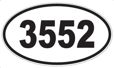3552 - Oval Sticker