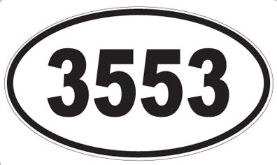 3553 - Oval Sticker