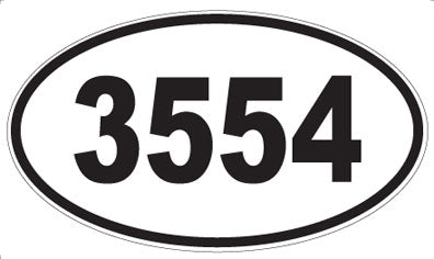 3554 - Oval Sticker