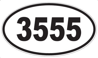 3555 - Oval Sticker