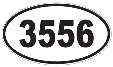 3556 - Oval Sticker