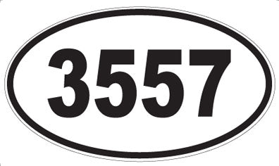 3557 - Oval Sticker