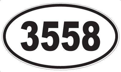3558 - Oval Sticker